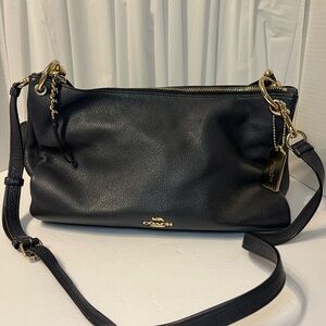 Coach Navy Crossbody/Shoulder Bag with Gold Hardware